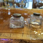 Pair Of Victorian Screw Top Inkwells