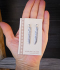 Navajo Silver Silver Hand Stamped Dangle Earrings Vintage Native American