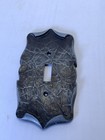 Scroll Leaf Texture Switch Cover Plate Antique Silver Vintage Spanish Revival
