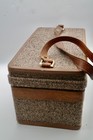 Vintage Hartmann Tweed   Belting Leather Makeup Train Case Luggage