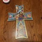 Vintage Catholic Religious Lot  11 Crucifixes  Rosary Bracelet   Icons