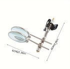 1pc 5x 10x Clip-on Magnifying Glasses Dual Lens Watch Jewelry Repair Loupe