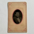 Antique Tintype Photograph Young Man Working Class Teen Boy