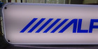Old School Alpine Dealer Sign Light Almost 3 Feet Long Lights Up Great Last One 