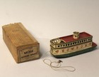 Antique Cast Iron Show Boat Toy     11 Inches Length -arcade In Original Box