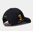 Polo Ralph Lauren Lunar New Year Twill Ball Cap Triple Pony  3 Black Gold Nwt