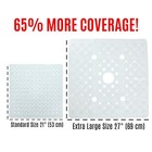 65  More Coverage  Slipx Solutions Clear Extra Large Shower Mat  27  