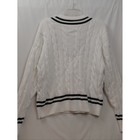 Walter Hagan Club House Tennis Sweater Women s Size X Large White Green Stripes