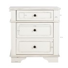 Nightstand W charging Station Night Stand End Side Table With 3 Drawer Organizer