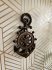 Vintage Cast Iron Ship Wheel Anchor 7 Inch Nautical Wall Decor