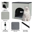 Heated Cat House  Heating Cat Houses For Indoor Outdoor Kitty With Heating Pa   