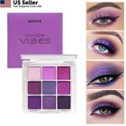 9 Colors Eyeshadow Palette Purple Theme High Pigmented Matte Glitter Shimmer