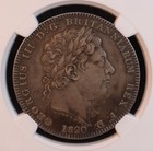 1820 Great Britain  king George Iii  Silver Crown - Ngc Vf35  Gorgeous Original 