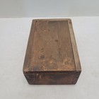 Vintage Antique Wooden Dovetailed Storage Box With Sliding Lid Old Primitive
