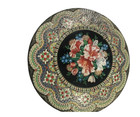 Vintage Embossed Floral Decorative Round Tin Made In Holland Beautiful  8   x 3   