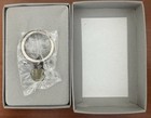 Vtg Apple Computer Key Ring Macintosh Mac Apple Charm Silver Tone Circa 1998