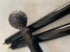 Antique Brass Art  Knob Head Handle  Victorian Wooden Walking Stick Cane