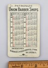 Vintage 1918 Barbers International Union Of America Calendar Advertising Card