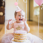 Pink 1st Birthday Hat - Confetti First Birthday Decor  Sprinkle Photo Prop