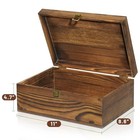 Large Wooden Keepsake Box  Vintage Storage Box With Hinged Lid  Decorated