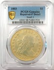 1803 Draped Bust Silver Dollar  1 Small 3 Coin - Pcgs Fine Detail - Rare Date 
