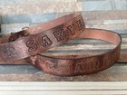 Custom Antique Buffalo Belt With Name  Military  Nautical  Horses  Wolves  Gun