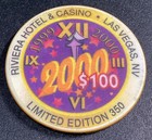 Riviera  100 Casino Chip- Las Vegas- Mission Millennium- Scarce