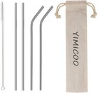 4pcs Reusable Metal Straws 8 5  Stainless Steel Straws With Case -cleaning Br   
