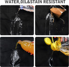 Waist Apron With 3 Pockets - Black Waitress Waiter Server Short Aprons