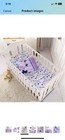 Butterfly Purple Crib Bedding Set 4 Piece Baby Girl Free Shipping