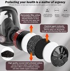 Full Face Respirator Gas Mask W  Filters -2pcs 40mm Activated Carbon Filter 6800