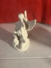 Vintage Bisque Guardian Angel With Child Figurine 5 5    Tall Dwk108