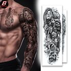 10 Sheets Temporary Tattoo Sleeve Large Full Arm Fake Tattoo Sticker Waterproof