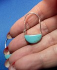 Sundance Catalog  925 Sterling Silver Blue Turquoise Half Moon Earrings - New