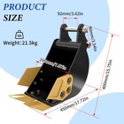 200mm Narrow Mini Excavator Bucket With 25mm Diameter Bolts  Free Shipping