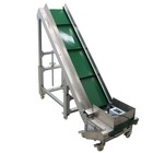 110v Height Adjustable Inclined Pvc Belt Climbing Conveyor For Loading Conveyor