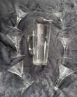     Vintage Mid-century Martini Pitcher   Six Glasses     Classy