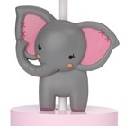Bedtime Originals Twinkle Toes Lamp With Shade   Bulb - Pink  Gray  Animals