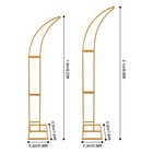 2pcs Metal Wedding Arch Backdrop Flower Stand Balloon Stand Party Event Decor