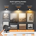 2pcs Wall Mounted Lights Rechargeable 3 Color Temperatures   Dimmable Wall Lamps