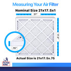 Filter King 21x17 5x1 Air Filter Merv 8  Ac Furnace Filters  4-pack 