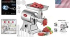 Stainless Steel Electric Meat Grinder - Perfect For Hunters And Home Butchering