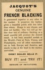 Advertising  Jacquot s Genuine French Blacking Shoe Polish