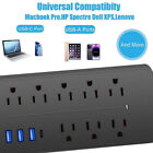 3 Options Power Strip Surge Protector 8 Ac Outlets 3 Usb Ports Type C Port Cable