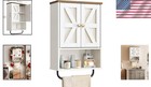 Bathroom Wall Cabinet Medicine Cabinet With Towel Bar And Open Shelves White    