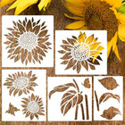 Large Sunflower Stencil For Painting Flower Stencils For Wall Reusable 