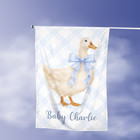 Personalized Birth Announcement Flag Baby Shower Expecting Baby Arrival Party