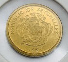 Seychelles 1997 1 Cent Km46 2 Mud Crab Fish Wildlife Coin Unc Brass
