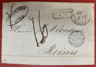 Germany  1857  Stampless Cover folded Letter  Sent From Altona To Reims  France