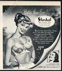    nos  1950s Vtg Stardust Nude Strapless Bullet Bra Usa Womens 32a 32b    